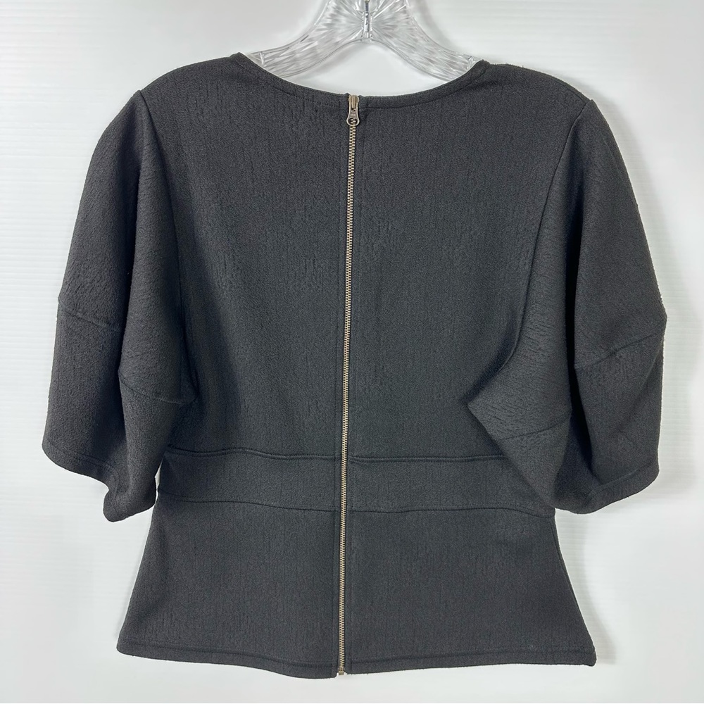 Free People Sz XL Terri Bubble Sleeve V Neck Blouse - Picture 4 of 11